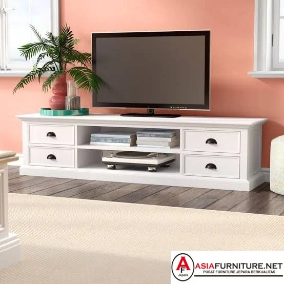 Meja TV White Mahoni