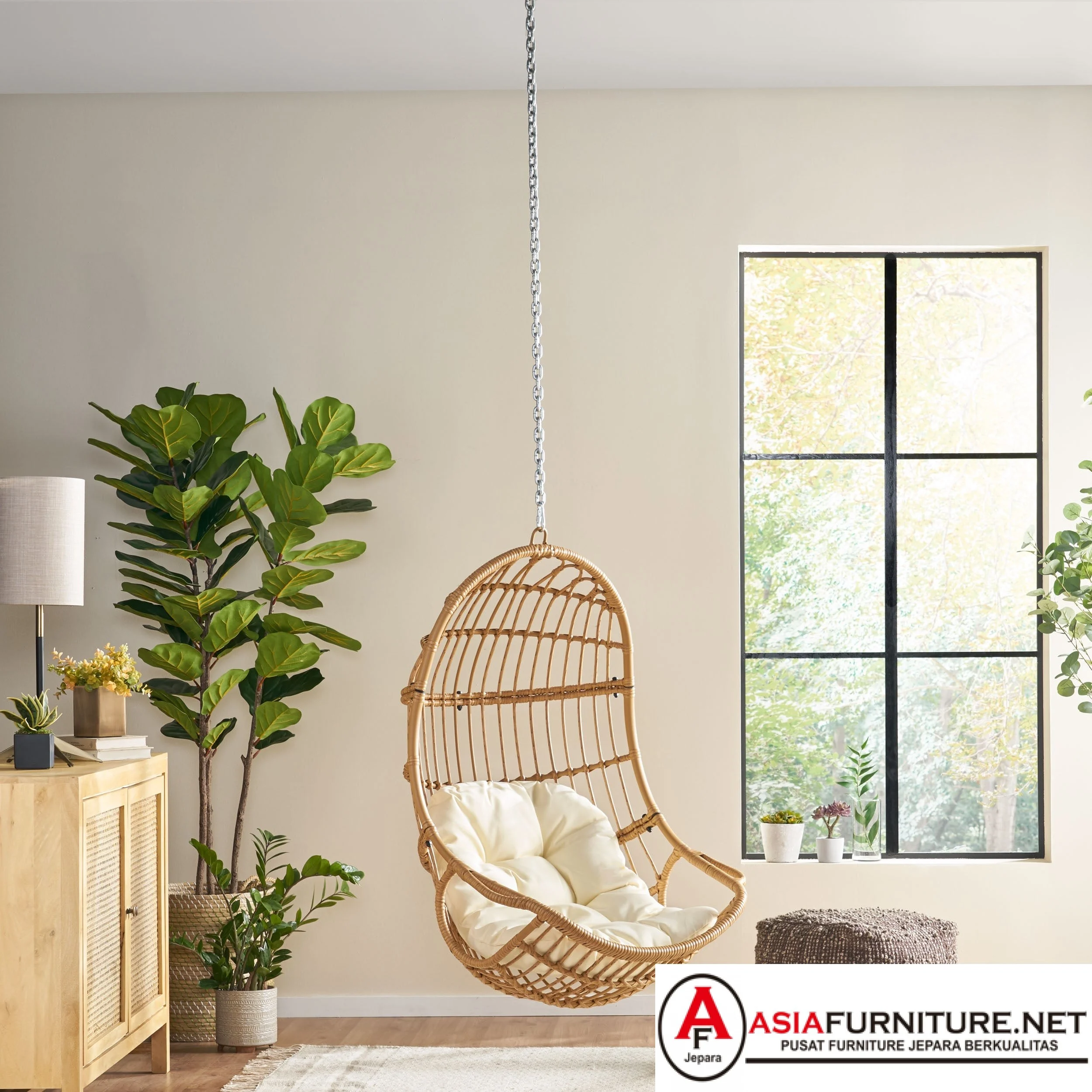 Hanging Chair Natural Rattan Simple