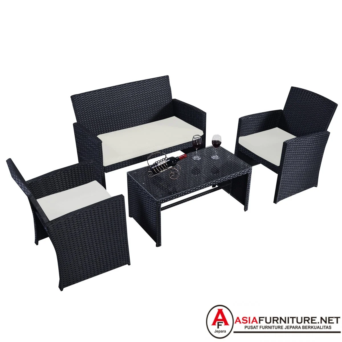 Kursi Tamu Simple Bahan Synthetic Rattan